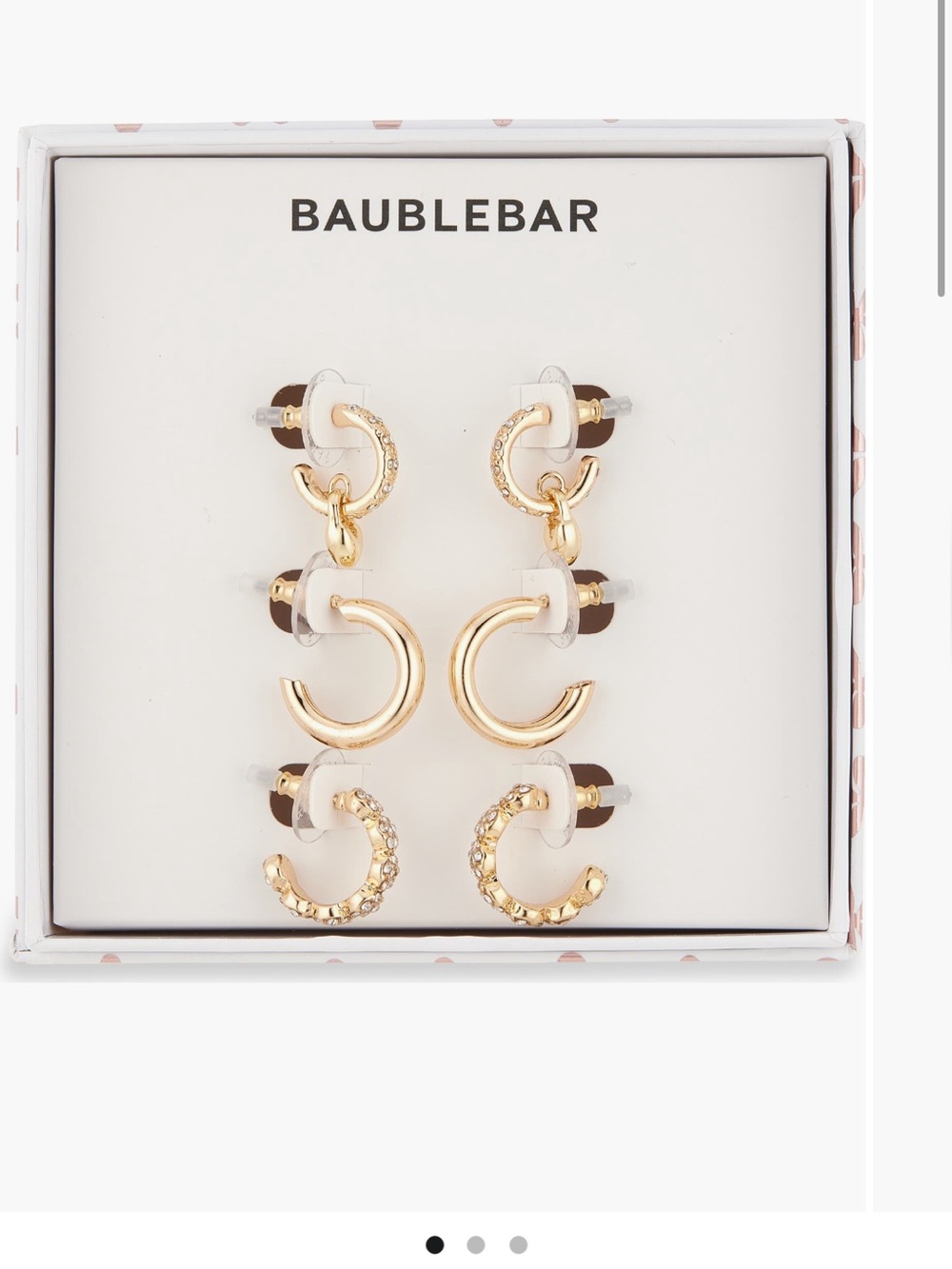 BaubleBar Gold Mixed Hoop Earring Set - 3 Pairs
